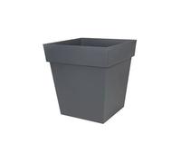 Pot de fleur carré Toscane 49,5 x H.52,5 cm - Gris anthracite