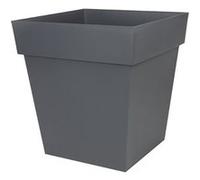 Pot de fleurs Carré 50 cm - EDA - Toscane - 87 L - 49,5 x 49,5 x H.52,5 cm - Gris Anthracite