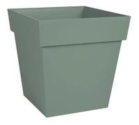 EDA Plastiques – Pot de fleur carré Toscane 32 cm – 22 L – 32×32×32 cm – Vert Laurier
