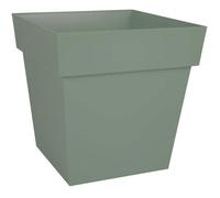 EDA Plastiques – Pot de fleur carré Toscane – 39 x 39 x H.39 cm – 38 L – Vert Laurier