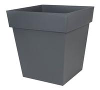 Pot de fleurs Carré 50 cm - EDA - Toscane - 87 L - 49,5 x 49,5 x H.52,5 cm - Gris Anthracite