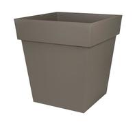 Pot de fleur carré - Toscane - EDA - 49,5 x 49,5 x H.52,5 cm - Intérieur / Extérieur - 87L - Taupe