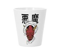 Pot de Fleur Céramique avec Trou de Drainage - Akuma Démon Japon Asie Culture Manga - Petit Pot pour Cactus et Plante Grasse Hauteur 10cm Décoration Jardin Intérieur Imprimée en France