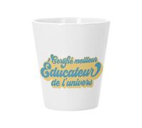 Pot de Fleur Céramique avec Trou de Drainage - Certifié meilleur Educateur l'univers Educateur Spécialisé - Petit Pot pour Cactus et Plante Grasse Hauteur 10cm Décoration Jardin Intérieur Imprimée en