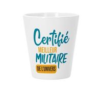 Pot de Fleur Céramique avec Trou de Drainage - Certifié meilleur militaire l'univers Armee Terre Soldat - Petit Pot pour Cactus et Plante Grasse Hauteur 10cm Décoration Jardin Intérieur Imprimée en