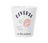 Pot de Fleur Céramique avec Trou de Drainage - Diverse as the Universe LGBTQ+ Gay Lesbien - Petit Pot pour Cactus et Plante Grasse Hauteur 10cm Décoration Jardin Intérieur Imprimée en France