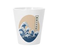 Pot de Fleur Céramique avec Trou de Drainage - Hokusai Grandes Vagues Japon Asie Culture Mer - Petit Pot pour Cactus et Plante Grasse Hauteur 10cm Décoration Jardin Intérieur Imprimée en France