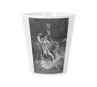 Pot de Fleur Céramique avec Trou de Drainage - Le Deluge Ancien Testament Bible Gustave Dore Gravure - Petit Pot pour Cactus et Plante Grasse Hauteur 10cm Décoration Jardin Intérieur Imprimée en