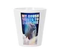 Pot de Fleur Céramique avec Trou de Drainage - My Crush Wants to Date Me Collage Vintage Illustration Art Humour Parodie Animal - Petit Pot pour Cactus et Plante Grasse Hauteur 10cm Décoration Jardin