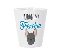 Pot de Fleur Céramique avec Trou de Drainage - Pardon My french Bulldog Bulldog Dog Pets - Petit Pot pour Cactus et Plante Grasse Hauteur 10cm Décoration Jardin Intérieur Imprimée en France