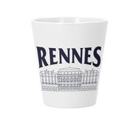 Pot de Fleur Céramique avec Trou de Drainage - Rennes Minimalist Ville France Bretagne - Petit Pot pour Cactus et Plante Grasse Hauteur 10cm Décoration Jardin Intérieur Imprimée en France