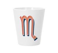 Pot de Fleur Céramique avec Trou de Drainage - Scorpion Signe astrologie Zodiaque Astres Métaphore Symbole Figure Allegorie - Petit Pot pour Cactus et Plante Grasse Hauteur 10cm Décoration Jardin