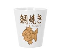 Pot de Fleur Céramique avec Trou de Drainage - Taiyaki Glace Dessert Japon Asie Culture - Petit Pot pour Cactus et Plante Grasse Hauteur 10cm Décoration Jardin Intérieur Imprimée en France