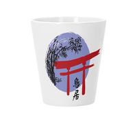 Pot de Fleur Céramique avec Trou de Drainage - Torii Bouddhisme Japon Asie Culture Portail - Petit Pot pour Cactus et Plante Grasse Hauteur 10cm Décoration Jardin Intérieur Imprimée en France