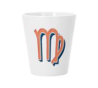 Pot de Fleur Céramique avec Trou de Drainage - Vièrge Signe astrologie Zodiaque Astres Métaphore Symbole Figure Allegorie - Petit Pot pour Cactus et Plante Grasse Hauteur 10cm Décoration Jardin