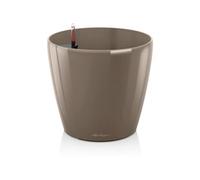 LECHUZA Pot de fleurs - Classico Premium 60 - Ø 60 x 55,5 cm - Kit complet - Taupe brillant