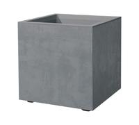 Pot De Fleur Cube - Deroma - Millennium R - Ashgrey - A Réserve D'eau - 39 Cm Multicolore