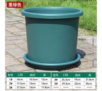 Pot De Fleur De Contrôle Des Racines Avec Plateau, Vase De Grande Capacité Pour Rose, Pot De Plantation D'hortensia, Décoration De Balcon De Maison, Fournitures De Jardin.Dark Green 14cm