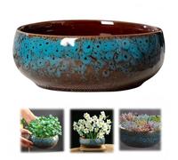 Pot de fleur de lotus, bol en céramique, grand calibre de glaçage, jonquille, nénuphar, succulente, bac en céramique simple, récipient hydroponique pour bonsaï sacré