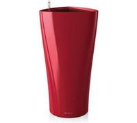Lechuza - Pot de Fleurs d'Interieur - Premium Delta - Réserve d'Eau Intégrée - Coloris Rouge Scarlet - 40 x 40 x 75 cm