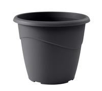 Pot de fleur - EDA PLASTIQUE - Marina - Ø 25 cm - H 21,5 cm - 6 L - Gris anthracite