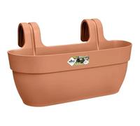 Elho Vibia Campana Easy Hanger L 46 - Planteur pour Balcon & Extérieur - Ø 46.0 x H 26.5 cm - Marron/Terre Cuite