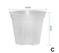 Pot De Fleur En Plastique Transparent Pour Contrôle Des Racines, Pot De Montagne, Rose Verte, Gallons Ronds, Épais, Nouveau.C