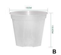 Pot De Fleur En Plastique Transparent Pour Contrôle Des Racines, Pot De Montagne, Rose Verte, Gallons Ronds, Épais, Nouveau.B