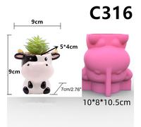 Pot De Fleur En Résine De Silicone,Renard Mignon,Animal Succulent,Moule De Gypse En Béton De Tasse De Bougie,Boîte De Rangement De Mouton D'éléphant De Zèbre - Type No C316 Only Mold