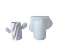 Pot de fleur en Silicone en forme de Cactus 3D, moule en béton, jardinière succulente, moule en résine, porte-stylo, moulage époxy, Vase à outils de bricolage
