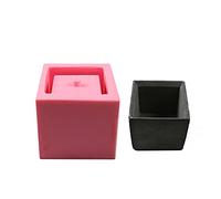 Pot de fleur en Silicone réutilisable, résine de ciment, savon, bougie, outil artisanal, taille S L rose
