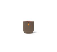 Pot de fleur EUROPE Groove NL Vase cylindre chaud taupe 44 x 46 cm