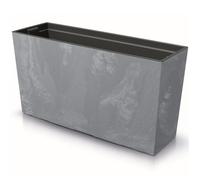 Pot De Fleur Gris Jardiniere En Plastique 77x40 Cm Beton Structure Avec Stabilisateurs Intérieur - Extérieur Multicolore