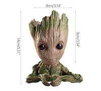 Pot De Fleur Groot Pour Bébé, Décoration De Maison, Jardinières Pour Plantes D'intérieur, Figurine De Hérosisme Anime, Présentoir De Bureau, Porte-Stylo D'ornement.S Khaki