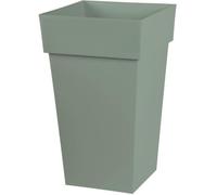 Pot De Fleur Carré Toscane 39 X H.65 Cm - Vert Laurier Vert