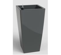 Pot de fleur haut carré avec système auto-arrosage PISA SWS - Plastique - Anthracite - 33x33xH61cm - Int/Ext - ARTEVASI
