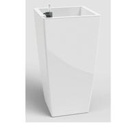 Pot de fleur haut carré avec système auto-arrosage PISA SWS - Plastique - Blanc - 40x40xH78cm - Int/Ext - ARTEVASI