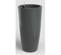 Pot de fleur haut rond avec système auto-arrosage SANTONI SWS - Plastique - Anhracite - Ø40 x H78 cm - Int/Ext - ARTEVASI