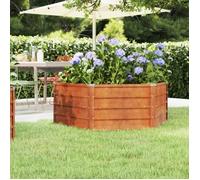 Pot de fleur hexagonal en acier corten rouillé - vidaXL - 129x129x45 cm