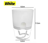 Pot De Fleur Hydroponique Paresseux, 3/1 Pièces, Pot De Fleurs Absorbant L'Eau Automatique, Transparent, Double Couche En Plastique, Jardinières Auto-Arrosage.White
