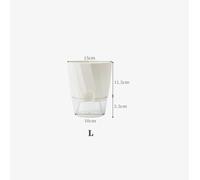 Pot De Fleur Hydroponique Paresseux, Pot De Fleurs Automatique Absorbant L'Eau, Transparent, Double Couche En Plastique, Jardinière Auto-Arrosage Pour Le Bureau.Large Size