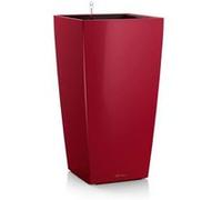 Pot de fleur - LEC - Cubico Premium 40 - Rouge - Avec réserve d'eau - Kit complet Rouge scarlet G