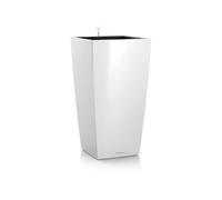 Pot De Fleur - Lec - Cubico Premium 50 - Blanc Brillant - Avec Réserve D'Eau - 59L