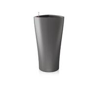 Lechuza - Pot de Fleurs d'Interieur - Premium Delta - Réserve d'Eau Intégrée - Coloris Anthracite - 40 x 40 x 75 cm