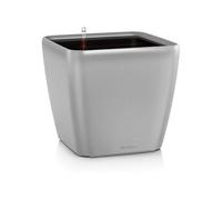 Pot de fleur - LEC - Quadro Premium LS 50 - argent métallisé - 15 L - systeme d'irrigation intégré