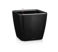 Pot de fleur - LEC - Quadro Premium LS 50 - noir brillant - avec réserve d'eau - 50 x 50 x 46,5 cm