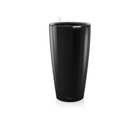 Pot de fleur - LEC - Rondo Premium 40 - Noir brillant - Avec réserve d'eau - Diametre 40 cm