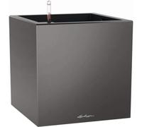 Pot de fleur LECHUZA Canto Premium Cube 40 - kit complet, anthracite métallique