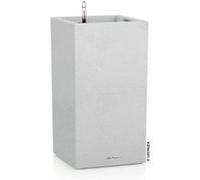 Pot de fleur LECHUZA Canto Stone Colonne 40 - kit complet, blanc quartz Blanc G