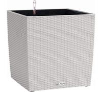 Pot de fleur LECHUZA Cube Cottage 50 - kit complet, gris clair